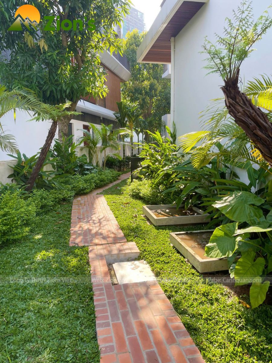 Thiết kế thi công sân vườn nhiệt đới tại ecopark